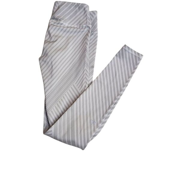Alo Yoga Gray Striped High Waisted Leggings‎ Sz XS - Picture 1 of 12